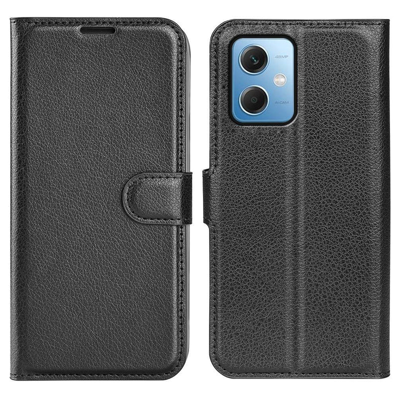 Xiaomi Redmi Note 12 5G - Læder cover / pung - Sort