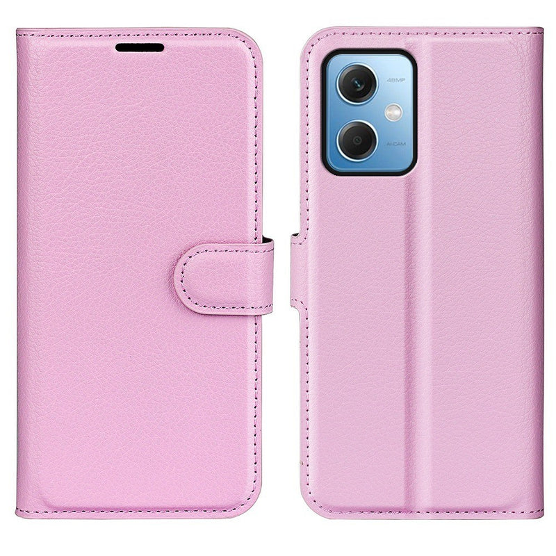 Xiaomi Redmi Note 12 5G - Læder cover / pung - Pink