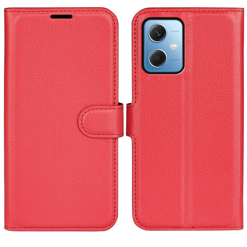 Xiaomi Redmi Note 12 5G - Læder cover / pung - Rød