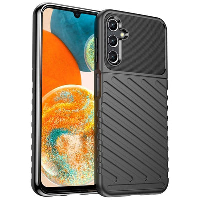 Se Samsung Galaxy A14 5G - Thunder Series Gummi cover - Sort ❤ Kæmpe udvalg i Capida ❤ Hurtig levering: 1 - 2 Hverdage samt billig fragt - Varenummer: CPD-V33660125478A og barcode / Ean: på lager - Udsalg på Mobil tilbehør Spar op til 61% - Over 1324 kendte brands på udsalg