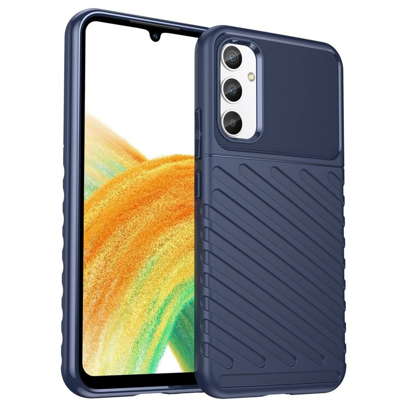 Samsung Galaxy A34 5G - Thunder Series gummi cover - Blå