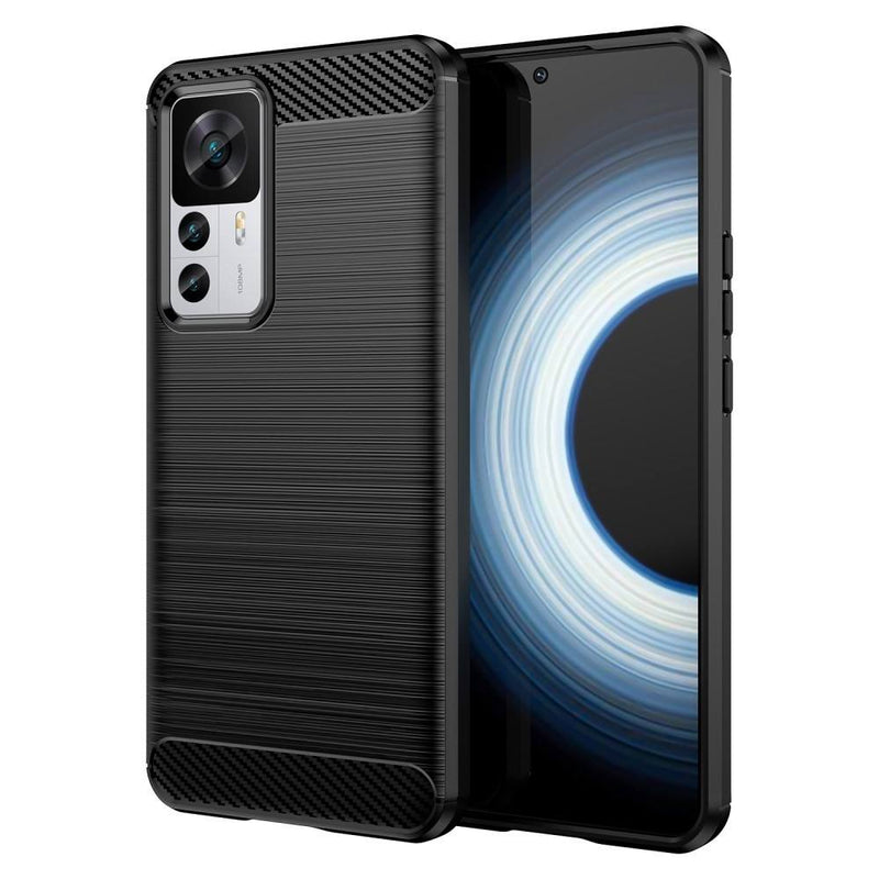 Xiaomi 12T 5G / 12T Pro 5G - Gummi cover / Børstet design - Sort