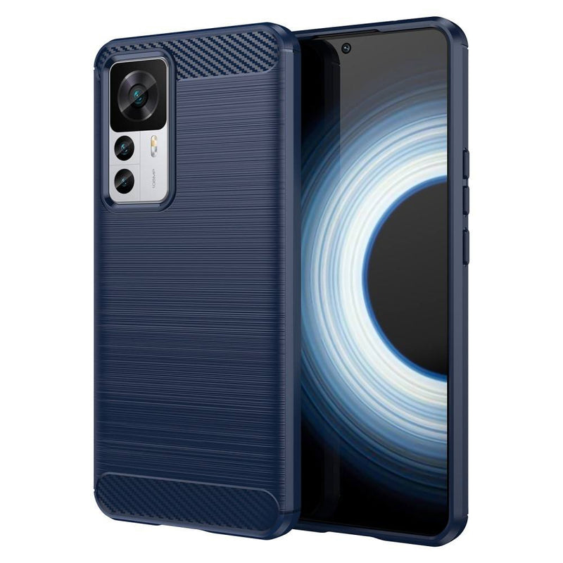 Xiaomi 12T 5G / 12T Pro 5G - Gummi cover / Børstet design - Blå