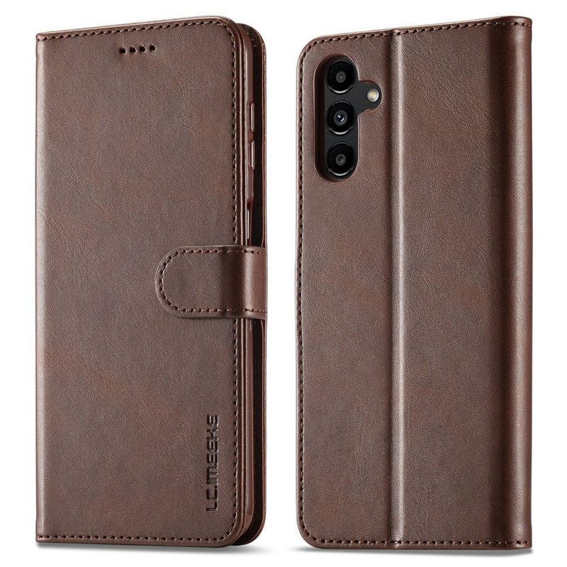 Samsung Galaxy A34 5G - LC.IMEEKE læder cover / pung - Brun