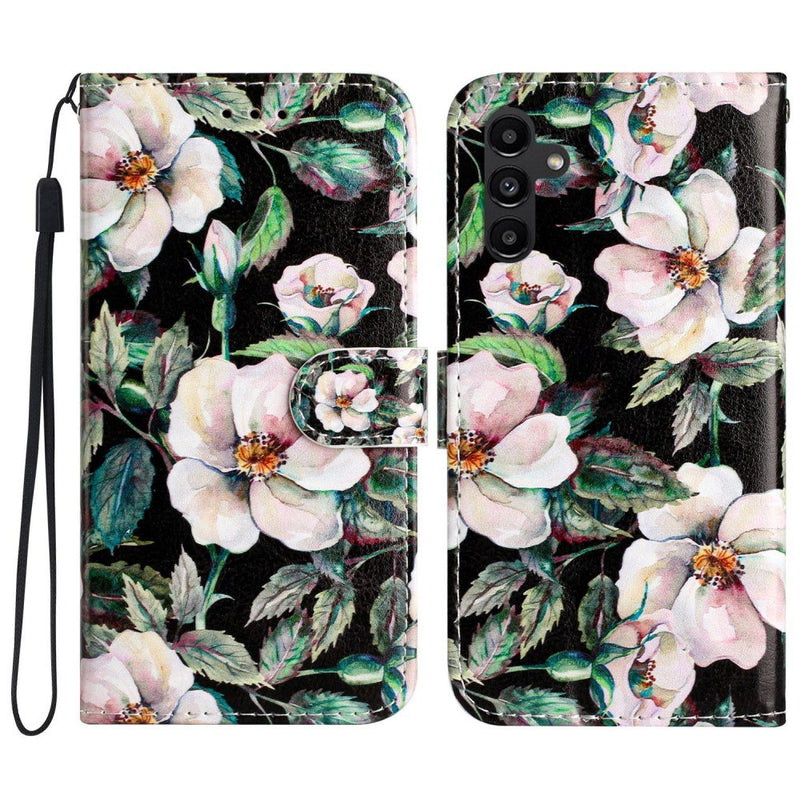 Samsung Galaxy A54 5G - Læder cover / pung - Printet design - Magnolia