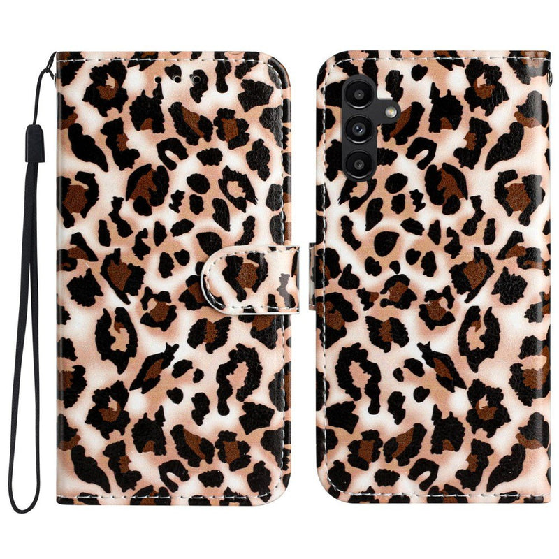 Samsung Galaxy A54 5G - Læder cover / pung - Printet design - Leopard