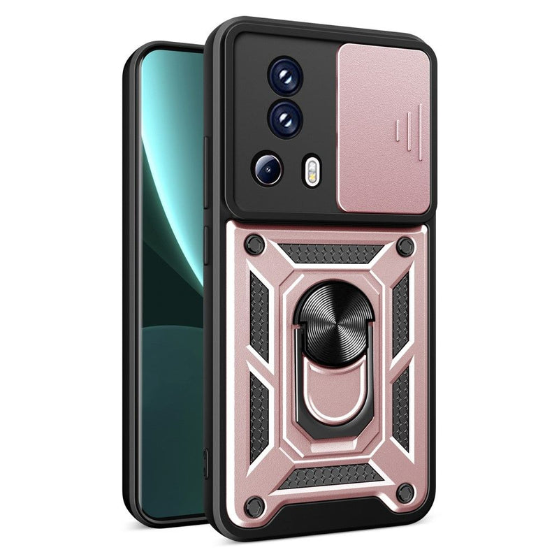 Xiaomi 13 Lite - Slide Hybrid cover med Kickstand - Rosa guld