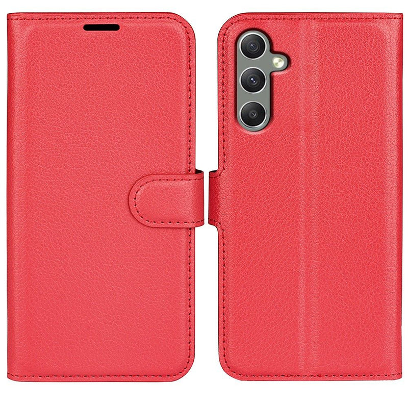 Samsung Galaxy A24 4G - Læder cover / pung - Rød