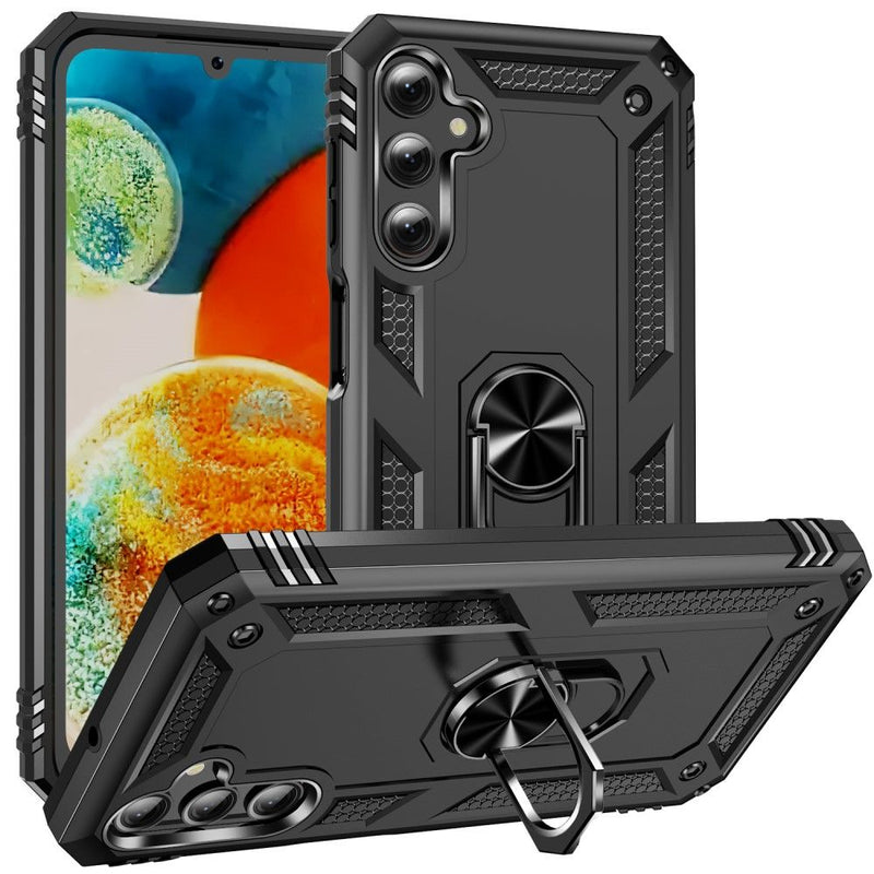 Samsung Galaxy A24 4G - Shockproof Hybrid cover med Kickstand - Sort