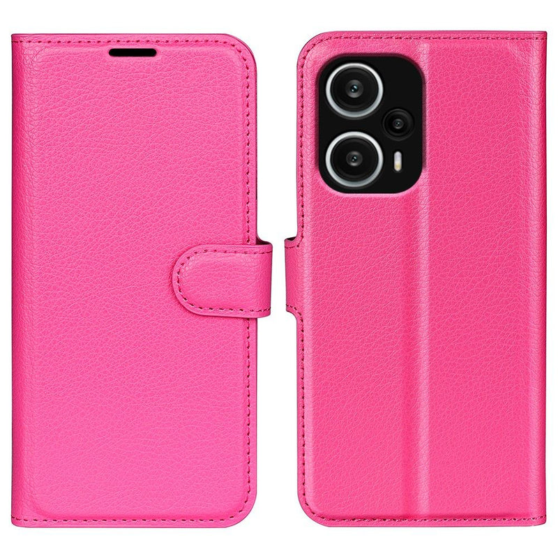 Xiaomi Poco F5 5G - Læder cover / pung - Rosa