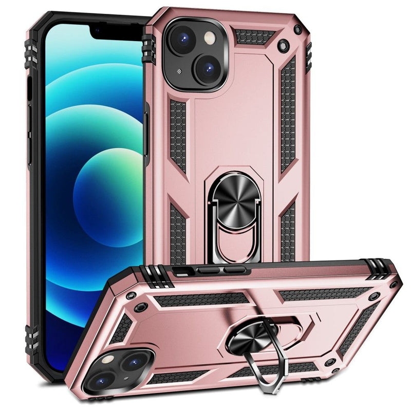 iPhone 15 - Magnetisk Hybridcover med Kickstand - Rosa guld