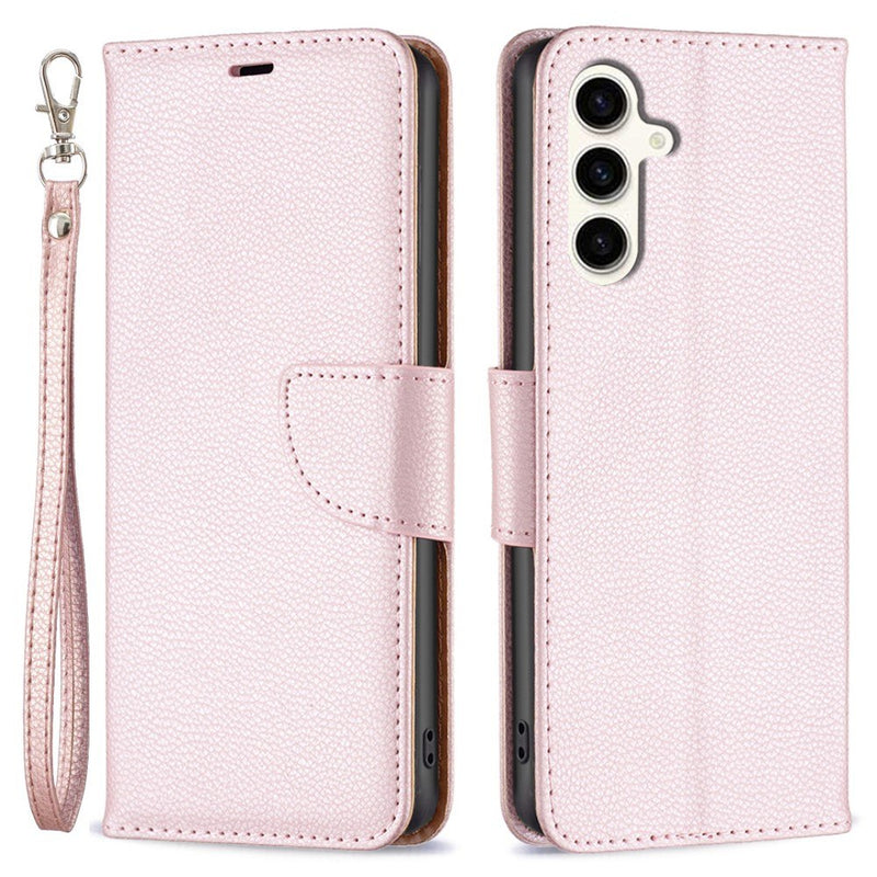 Samsung Galaxy S23 FE - Læder cover / pung - Rosa guld