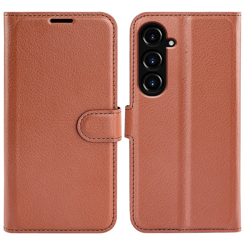 Samsung Galaxy S23 FE - Læder cover / pung - Brun