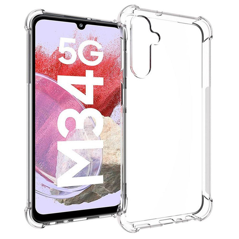 Samsung Galaxy M34 5G - Shockproof gummi cover - Transparent