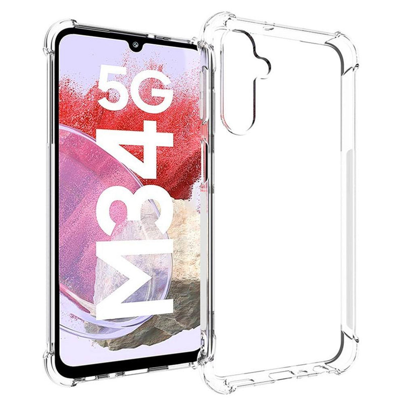 Samsung Galaxy M34 5G - Shockproof fleksibelt gummi cover - Transparent