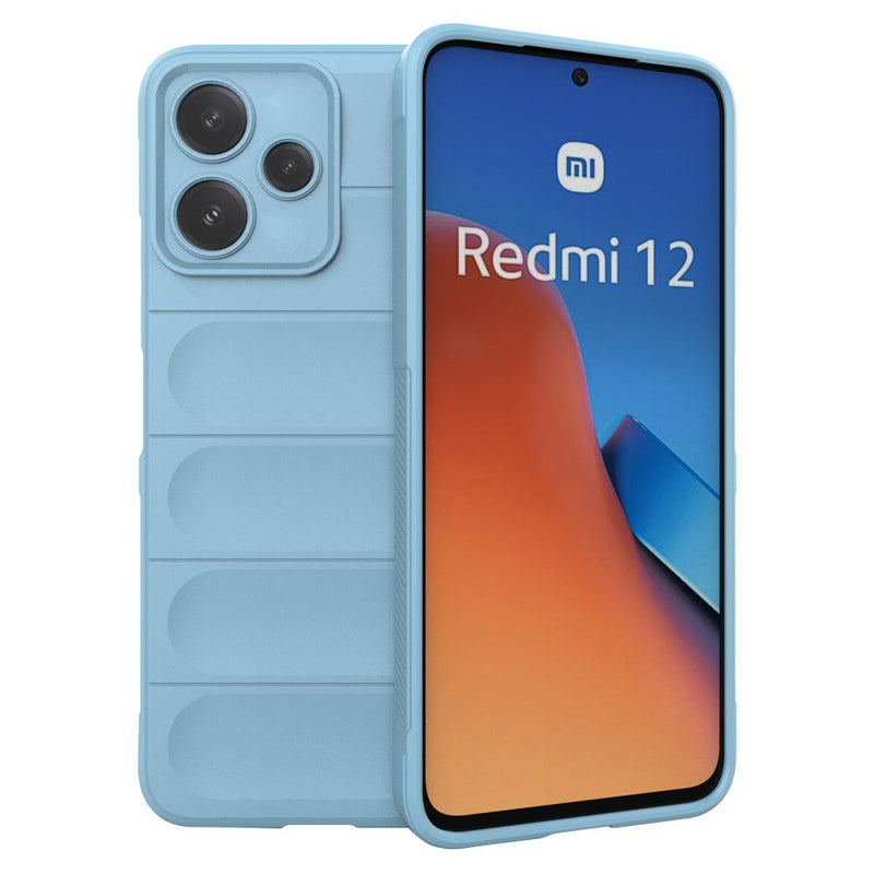 Xiaomi Redmi 12 5G - Wave gummi cover - Lyseblå