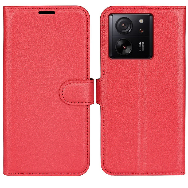 Xiaomi 13T / 13T Pro - Læder cover / pung - Rød