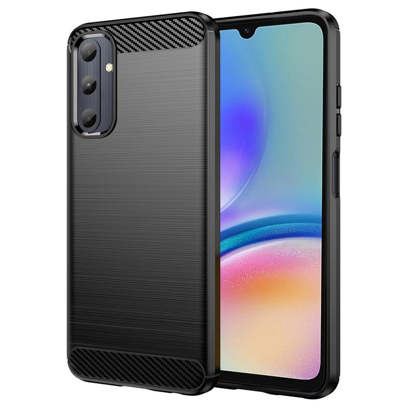 Samsung Galaxy A05s 4G - Gummi cover - Børstet design - Sort