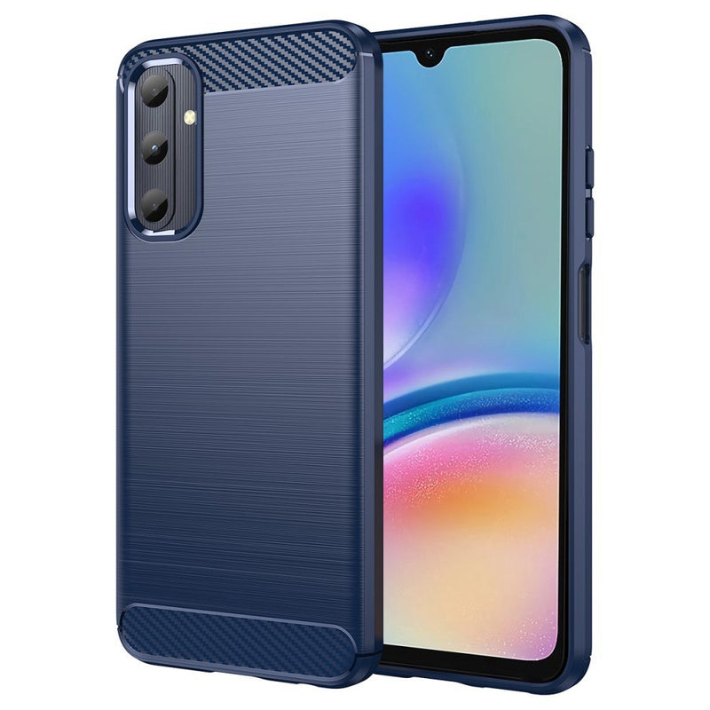 Samsung Galaxy A05s 4G - Gummi cover - Børstet design - Blå