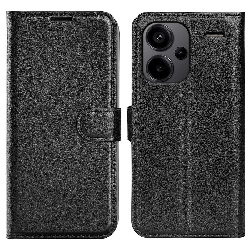 Xiaomi Redmi Note 13 Pro Plus 5G - Læder cover / pung - Sort