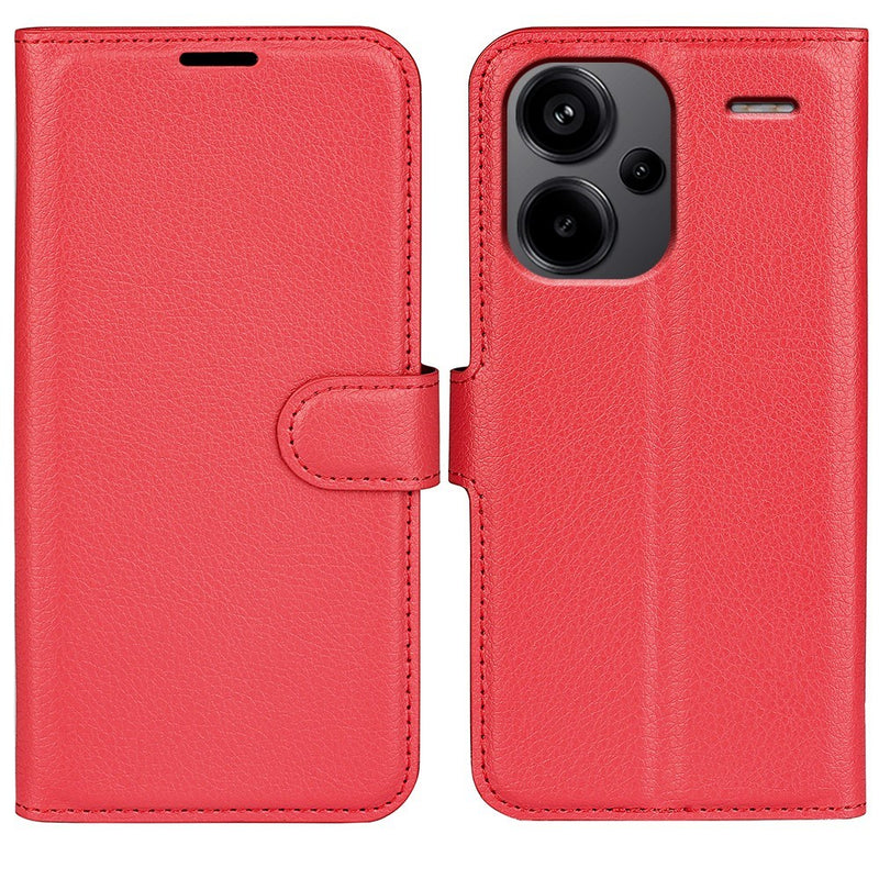 Xiaomi Redmi Note 13 Pro Plus 5G - Læder cover / pung - Rød