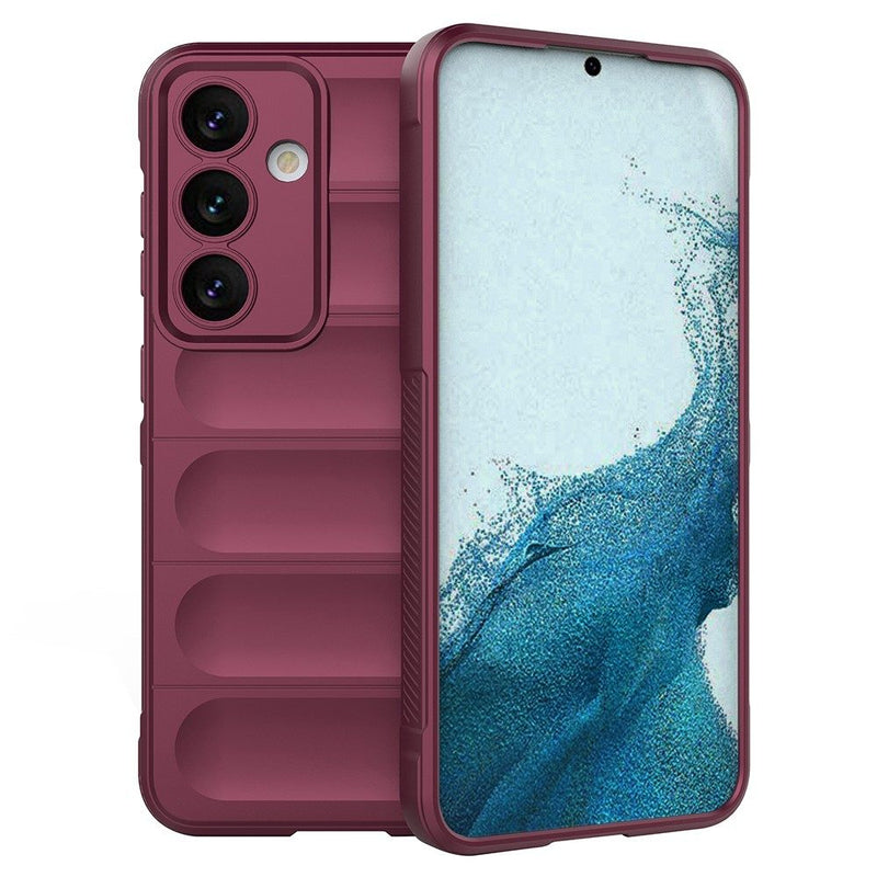 Samsung Galaxy S24 - Wave gummi cover - Vinrød