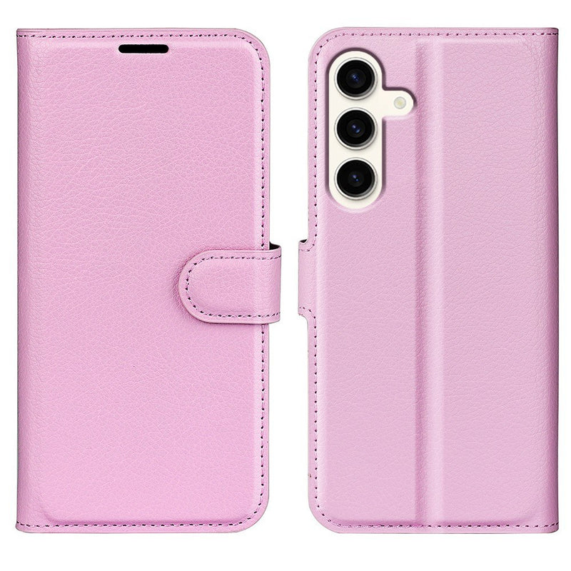 Samsung Galaxy S24 Plus - Læder cover / pung - Pink