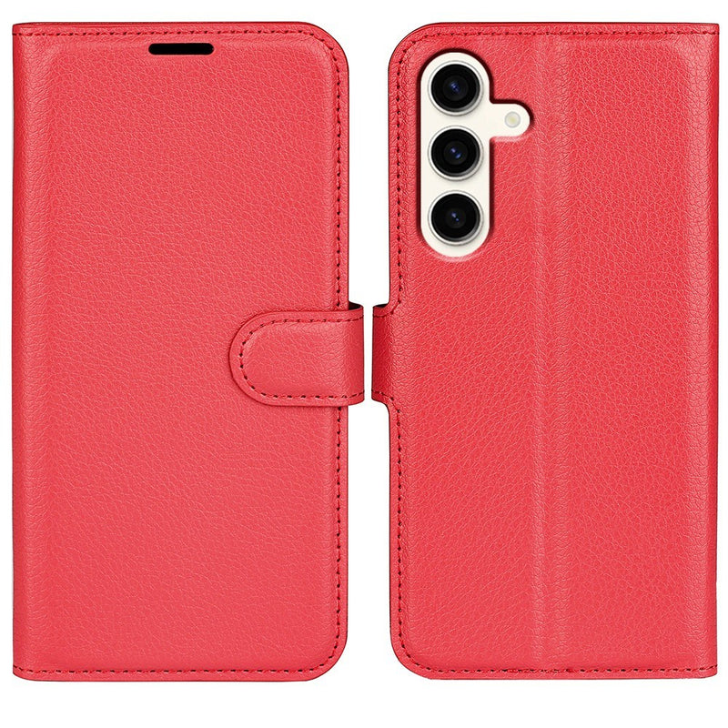 Samsung Galaxy S24 Plus - Læder cover / pung - Rød