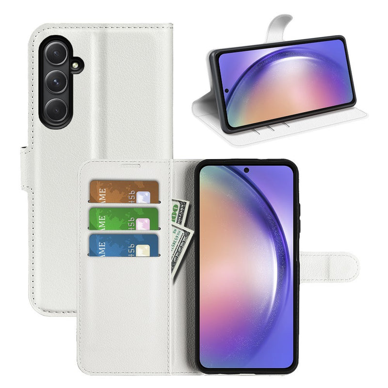 Samsung Galaxy A55 5G - Læder cover / pung - Hvid