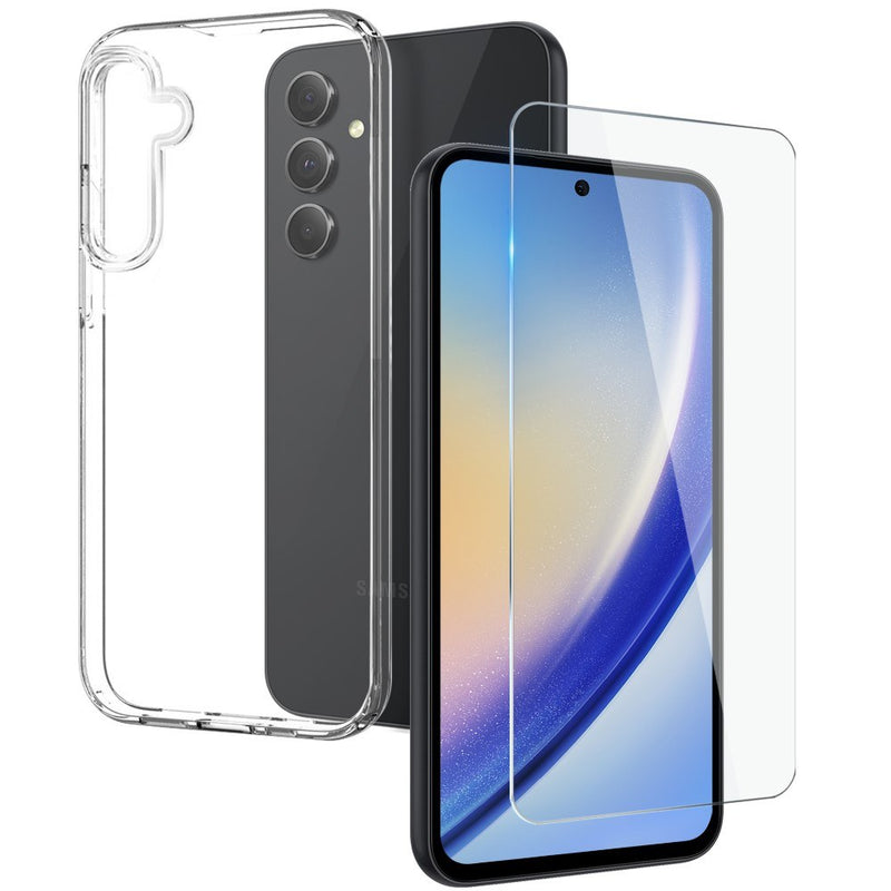 Samsung Galaxy A55 5G - NORTHJO gummi cover - inkl. Hærdet beskyttelsesglas