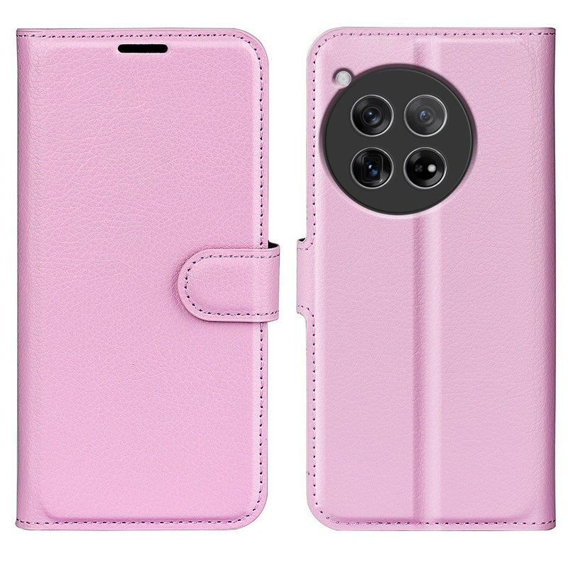 OnePlus 12 5G - Læder cover / pung - Pink