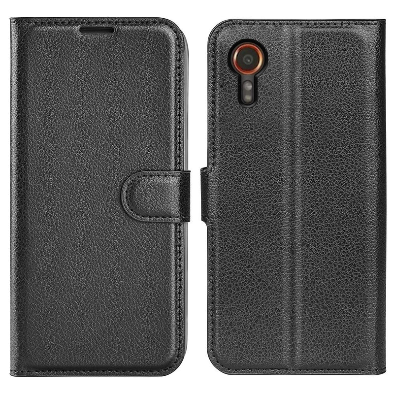 Samsung Galaxy Xcover 7 - Læder cover / pung - Sort