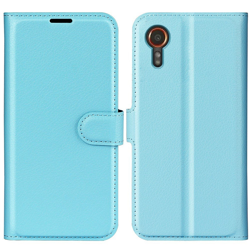 Samsung Galaxy Xcover 7 - Læder cover / pung - Blå