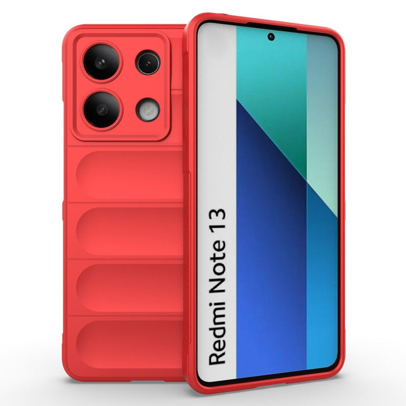 Xiaomi Redmi Note 13 4G - Wave gummi cover - Rød