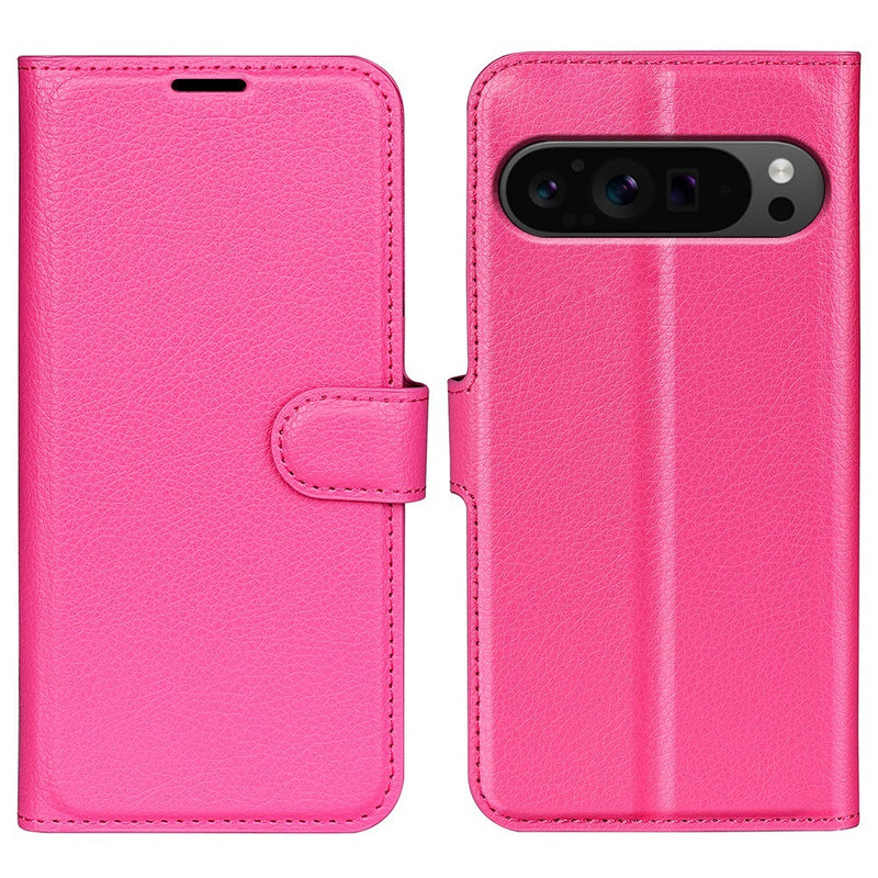 Google Pixel 9 Pro XL - Læder cover / pung - Rosa