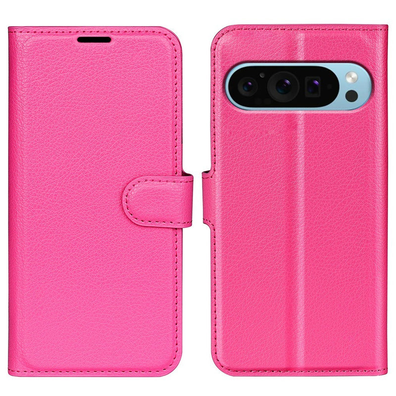 Google Pixel 9 / Pixel 9 Pro - Læder cover / pung - Rosa