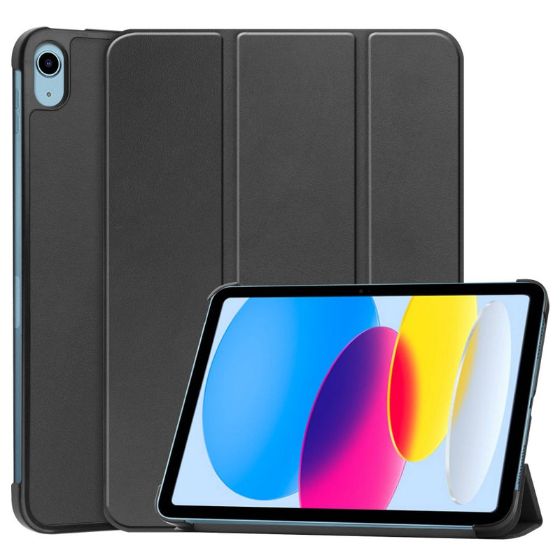 iPad 10.9 (2022) - Tri-Fold læder cover - Wake up/sleep funktion - Sort