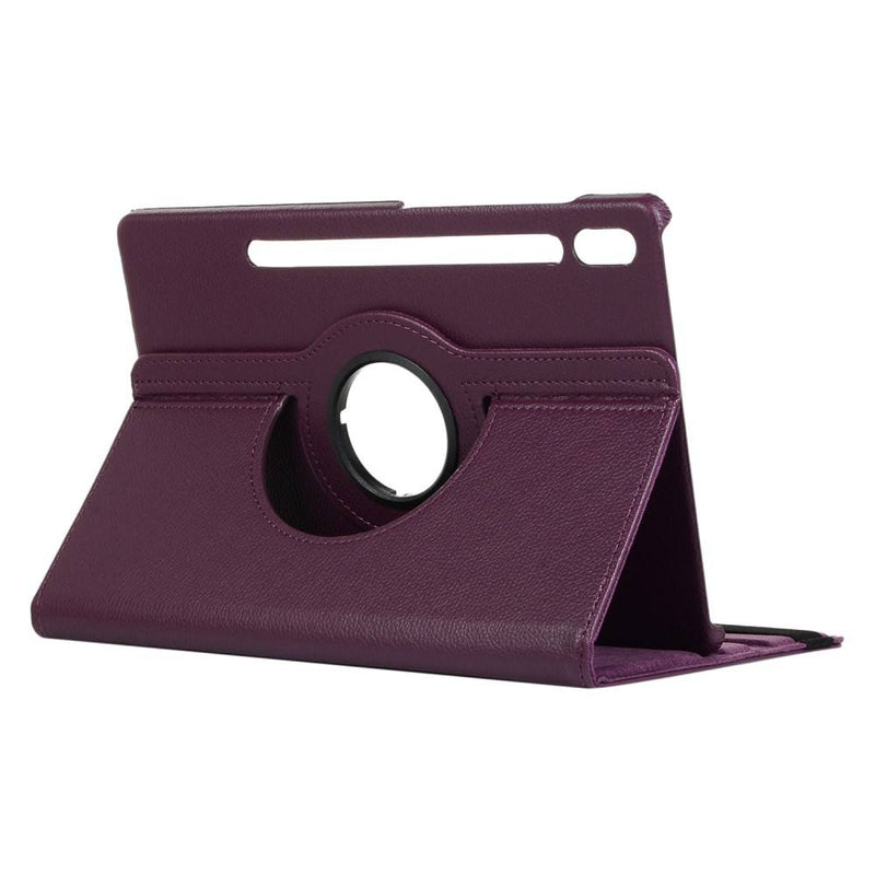 Samsung Galaxy Tab S9 Ultra / Tab S8 Ultra - Læder cover 360 grader roterbar - Lilla