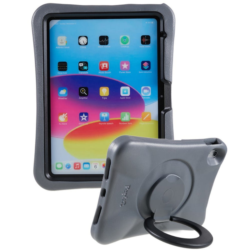 iPad 10.9 (2022) - PEPKOO shockproof børnevenligt cover - Grå/sort