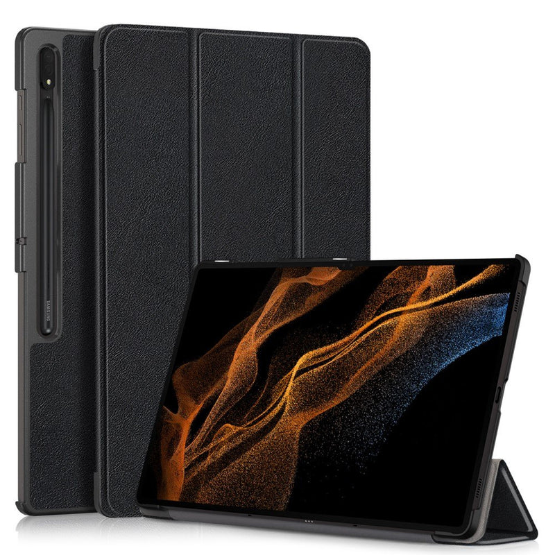 Samsung Galaxy Tab S9 Ultra - Tri-Fold læder cover - Wake up/sleep funktion - Sort