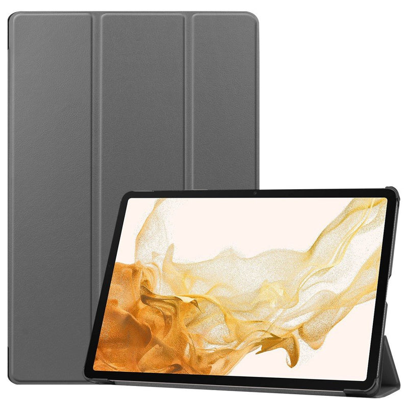 Samsung Galaxy Tab S9 Plus - Slim Tri-Fold læder cover - Grå