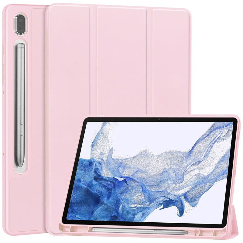 Samsung Galaxy Tab S9 - Tri-Fold læder cover - Holder til touch pen - Pink