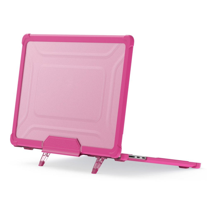 MacBook Air 15 M3 / Air 15 M2 (2024/2022) - Armor shockproof cover med Kickstand - Rosa