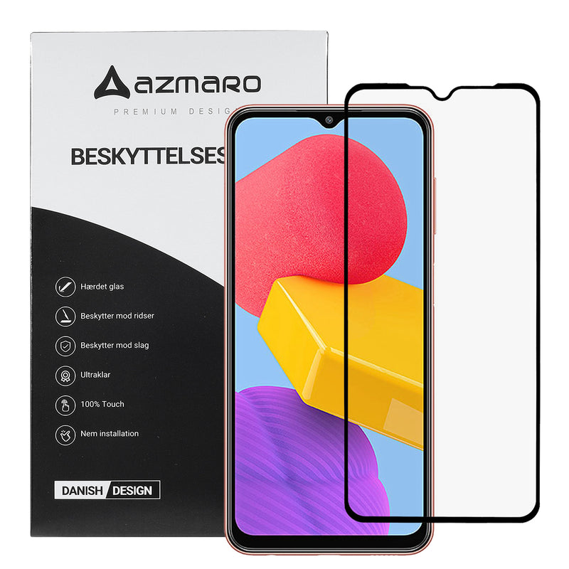 Samsung Galaxy M13 4G - Azmaro Premium hærdet beskyttelsesglas - Komplet dækning