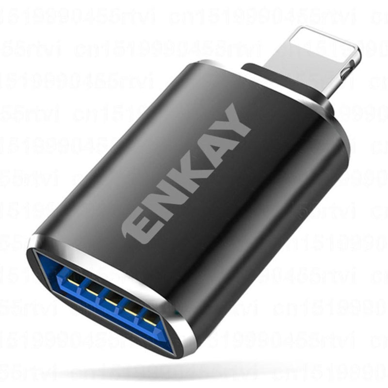 ENKAY Lightning til USB-A adapter - OTG funktion - Sort