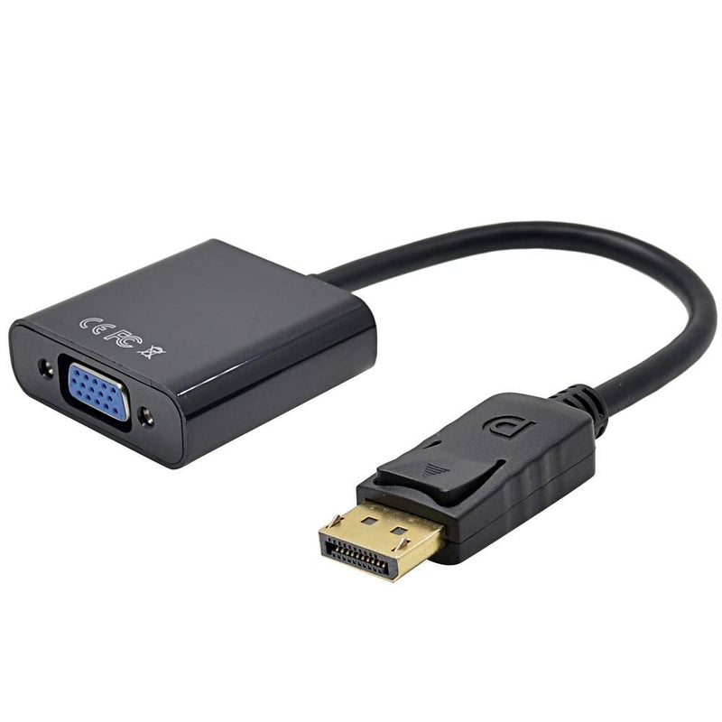 DisplayPort (han) til VGA (hun) adapter - 1080p - Sort