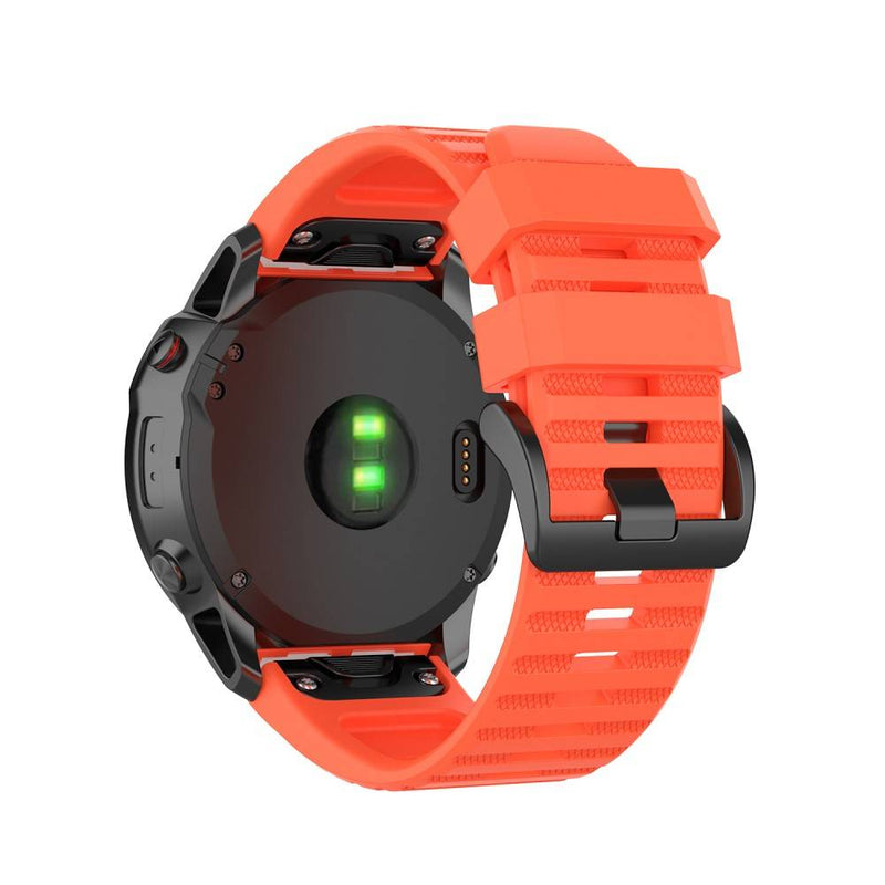 Garmin Fenix 6x/5x/3/3 HR - Gummi rem 26 mm - Orange