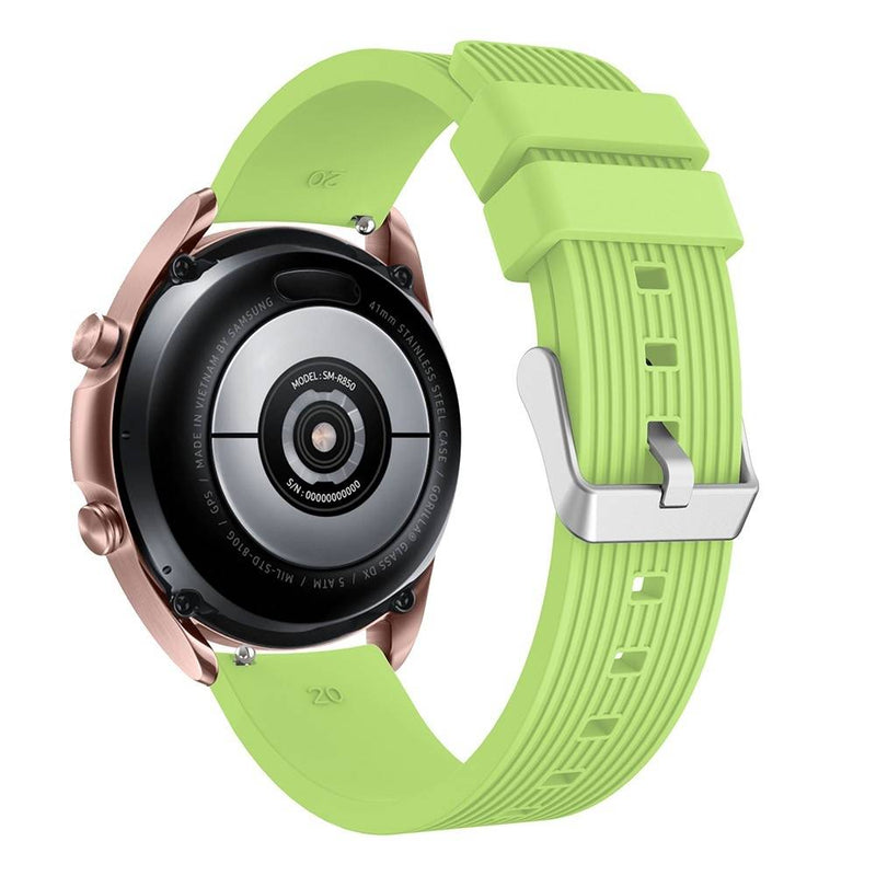 Samsung Galaxy Watch 3 41mm - Silikone urrem 20mm - Passer til håndled omkreds 135-235mm - Grøn