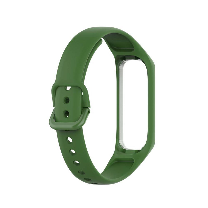 Samsung Galaxy Fit 2 - Silikone rem & ramme i 2-i-1 design - Militærgrøn