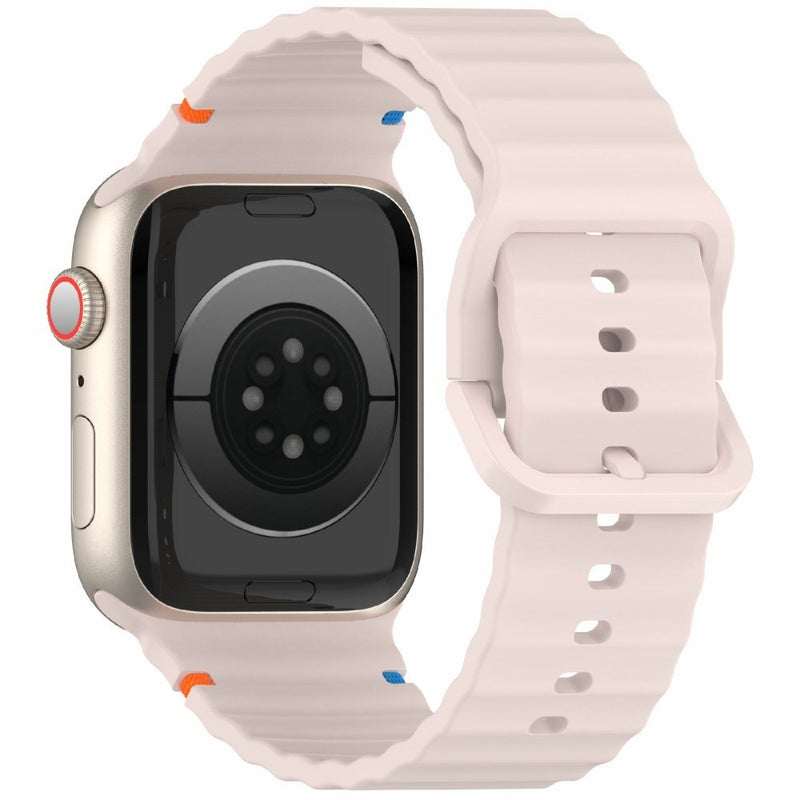 Apple Watch 10 46mm / 9/8/7/6/5/4/3/2/1/SE - 45/44/42mm / Watch Ultra / Ultra 2 - Silikone urrem - Pink